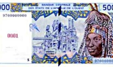 Anciens billets de la BCEAO retirés de la circulation